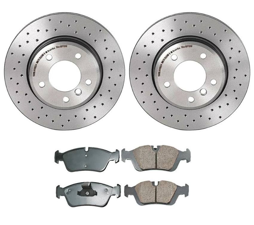 BMW Disc Brake Pad and Rotor Kit – Front (300mm) (Xtra) (Ceramic) (EURO) 34116864058 – Akebono Euro Ultra-Premium 4116507KIT