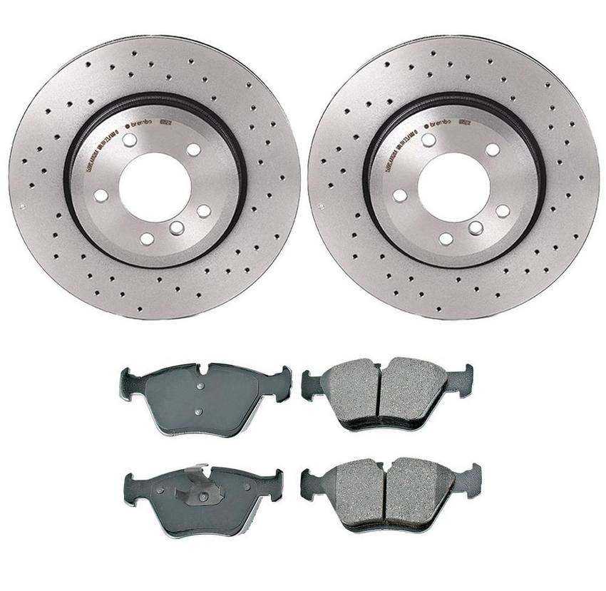 BMW Disc Brake Pad and Rotor Kit – Front (325mm) (Xtra) (Ceramic) (EURO) 34216761248 – Akebono Euro Ultra-Premium 4116513KIT