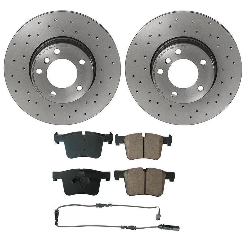 BMW Disc Brake Pad and Rotor Kit – Front (312mm) (Xtra) (Ceramic) (EURO) 34116855006 – Akebono Euro Ultra-Premium 4116586KIT