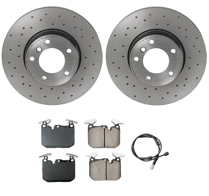 BMW Disc Brake Pad and Rotor Kit – Front (312mm) (Xtra) (Ceramic) (EURO) 34116878882 – Akebono Euro Ultra-Premium 4116588KIT