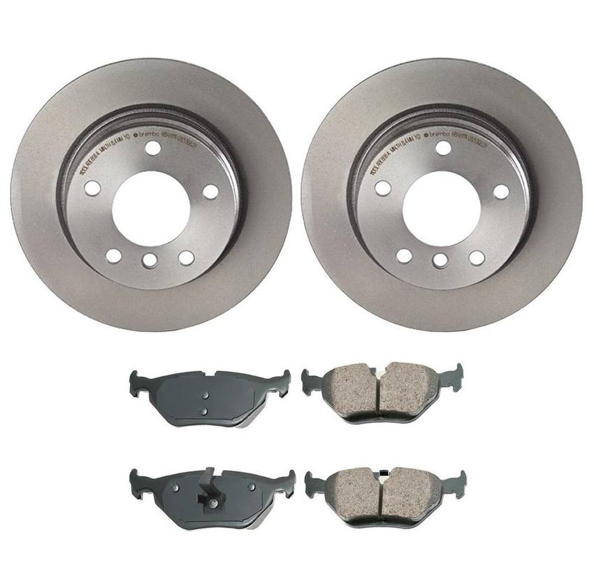 BMW Disc Brake Pad and Rotor Kit – Rear (280mm) (Ceramic) (EURO) 34216864051 – Akebono Euro Ultra-Premium 4118869KIT