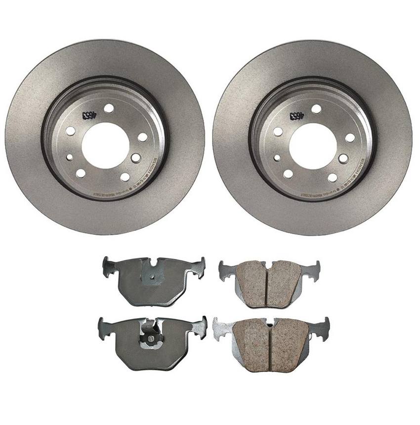 BMW Disc Brake Pad and Rotor Kit – Rear (324mm) (Ceramic) (EURO) 34216761250 – Akebono Euro Ultra-Premium 4118871KIT