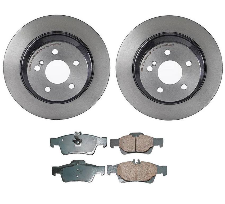 Mercedes Disc Brake Pad and Rotor Kit – Rear (300mm) (Ceramic) (EURO) 006420012064 – Akebono Euro Ultra-Premium 4119641KIT