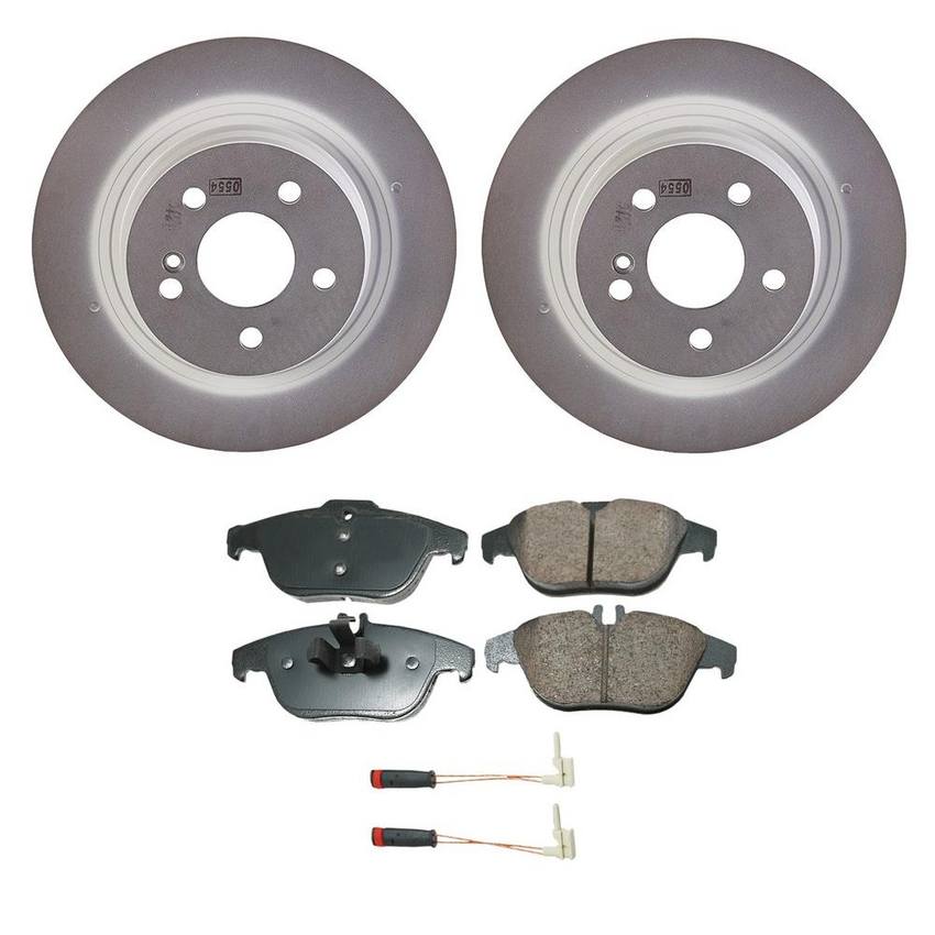 Mercedes Disc Brake Pad and Rotor Kit – Rear (300mm) (Ceramic) (EURO) 2044231512 – Akebono Euro Ultra-Premium 4119842KIT