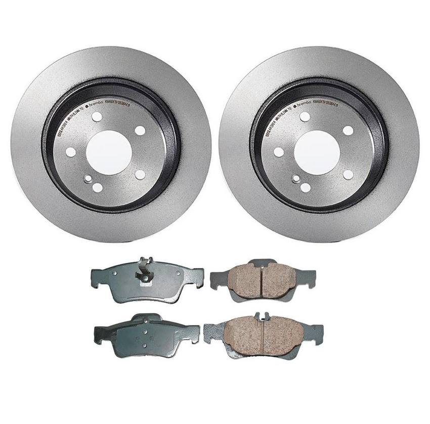 Mercedes Disc Brake Pad and Rotor Kit – Rear (300mm) (Ceramic) (EURO) 230423071264 – Akebono Euro Ultra-Premium 4119844KIT