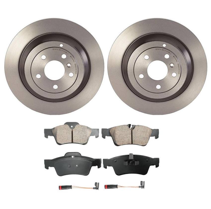 Mercedes Disc Brake Pad and Rotor Kit – Rear (330mm) (Ceramic) (EURO) 1644231212 – Akebono Euro Ultra-Premium 4119853KIT