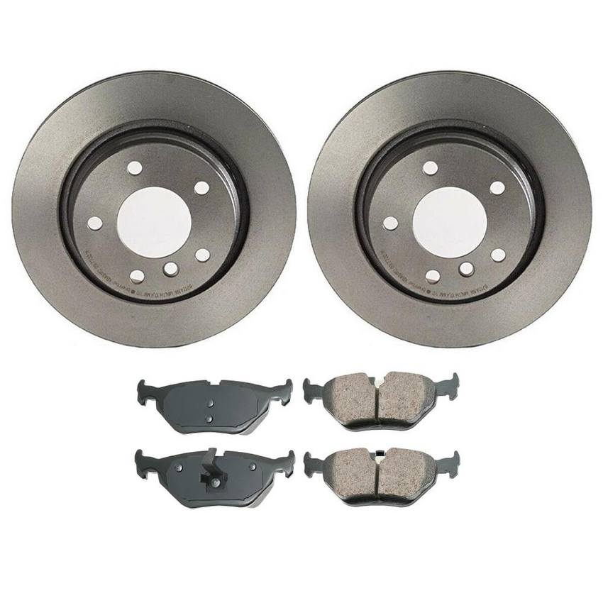 BMW Disc Brake Pad and Rotor Kit – Rear (294mm) (Ceramic) (EURO) 34216864056 – Akebono Euro Ultra-Premium 4119856KIT