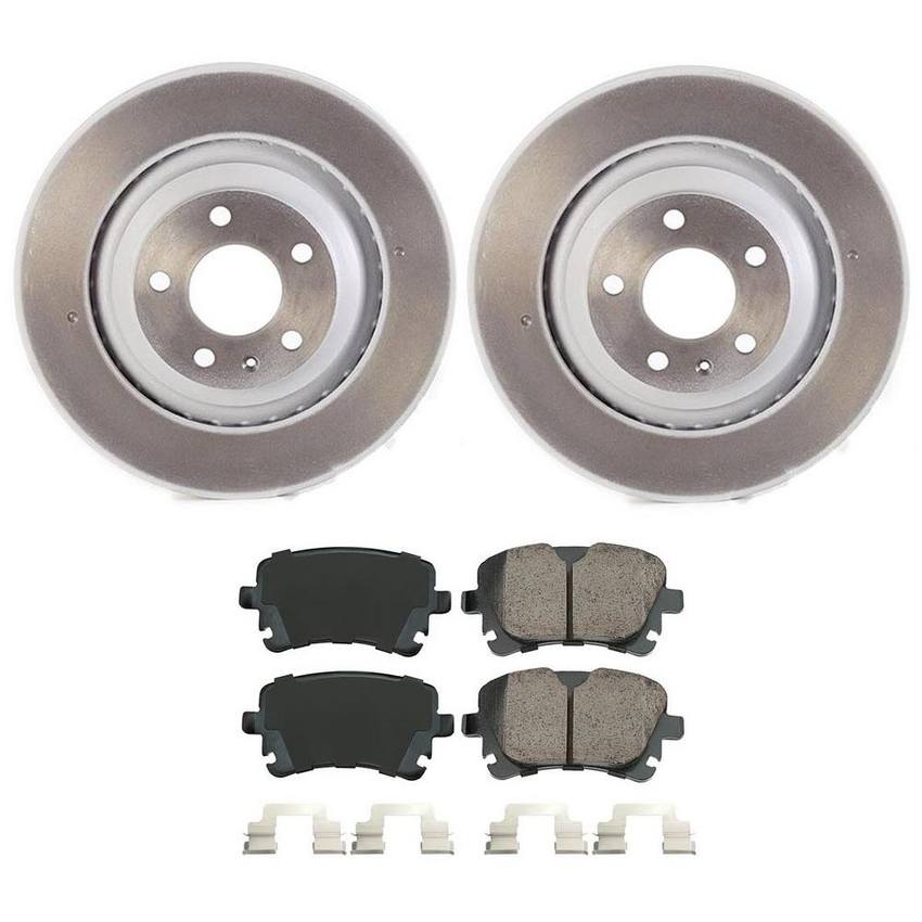 Audi Disc Brake Pad and Rotor Kit – Rear (330mm) (Ceramic) (EURO) 8K0698451G – Akebono Euro Ultra-Premium 4119864KIT