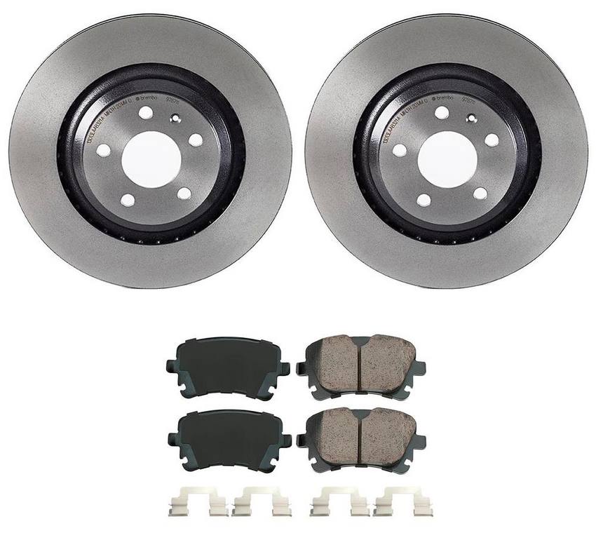 Audi Disc Brake Pad and Rotor Kit – Rear (330mm) (Ceramic) (EURO) 8K0698451G – Akebono Euro Ultra-Premium 4119865KIT