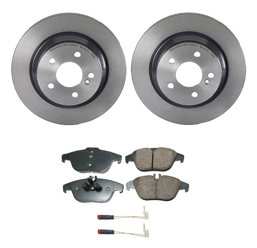 Mercedes Disc Brake Pad and Rotor Kit – Rear (300mm) (Ceramic) (EURO) 000423091207 – Akebono Euro Ultra-Premium 4119866KIT