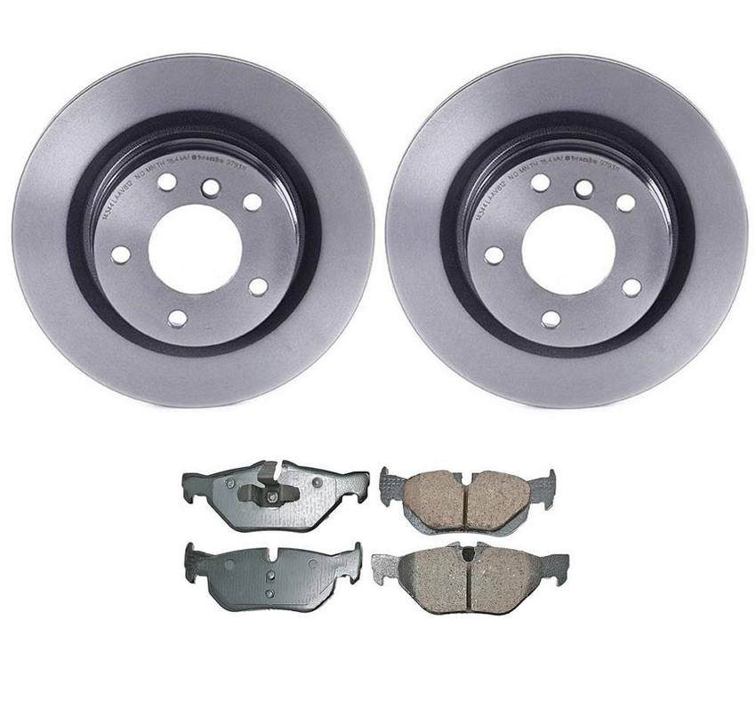 BMW Disc Brake Pad and Rotor Kit – Rear (300mm) (Ceramic) (EURO) 34216855007 – Akebono Euro Ultra-Premium 4119870KIT