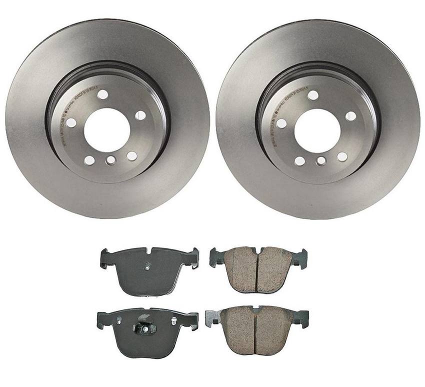 BMW Disc Brake Pad and Rotor Kit – Rear (345mm) (Ceramic) (EURO) 34216886480 – Akebono Euro Ultra-Premium 4119875KIT