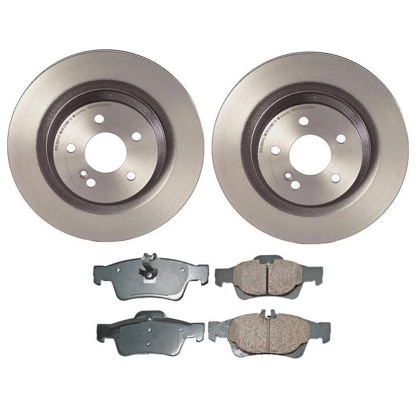 Mercedes Disc Brake Pad and Rotor Kit – Rear (320mm) (Ceramic) (EURO) 221423101207 – Akebono Euro Ultra-Premium 4119879KIT