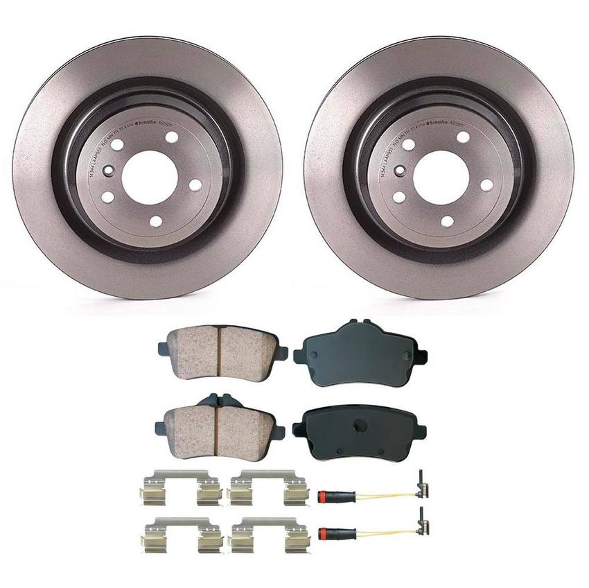 Mercedes Disc Brake Pad and Rotor Kit – Rear (330mm) (Ceramic) (EURO) 1664230600 – Akebono Euro Ultra-Premium 4119880KIT