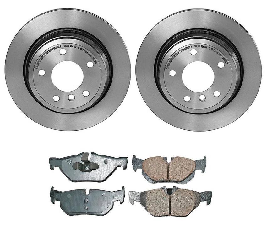 BMW Disc Brake Pad and Rotor Kit – Rear (300mm) (Ceramic) (EURO) 34216864901 – Akebono Euro Ultra-Premium 4119885KIT