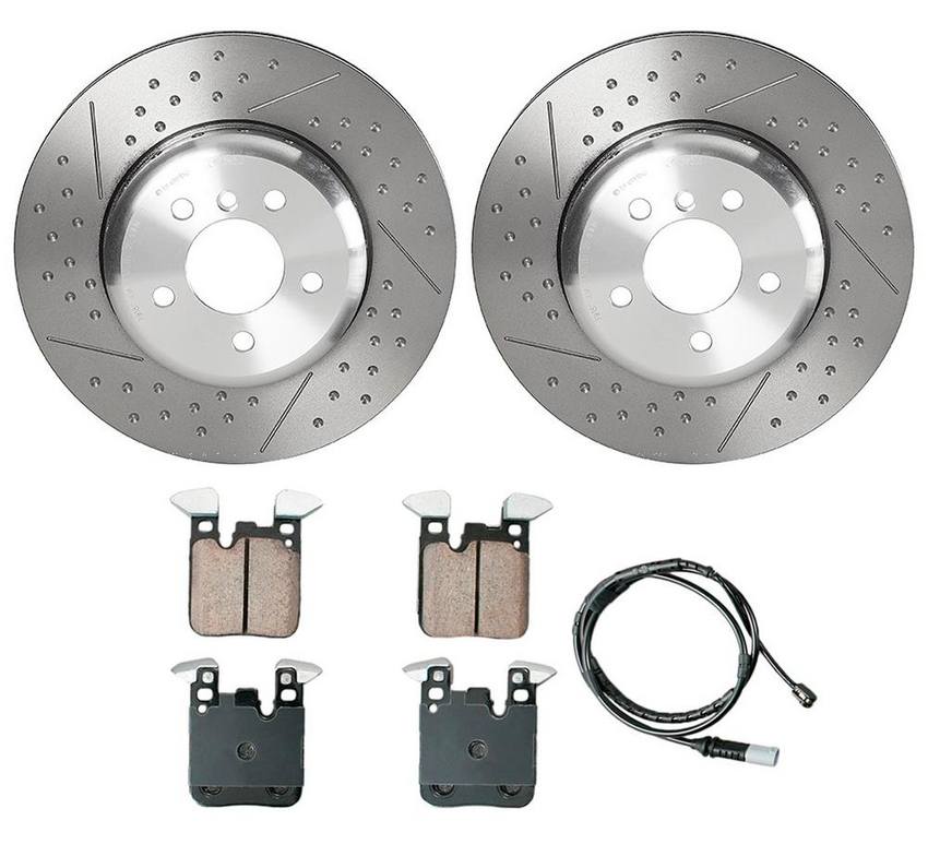 BMW Disc Brake Pad and Rotor Kit – Rear (345mm) (Ceramic) (EURO) 34218099354 – Akebono Euro Ultra-Premium 4119894KIT