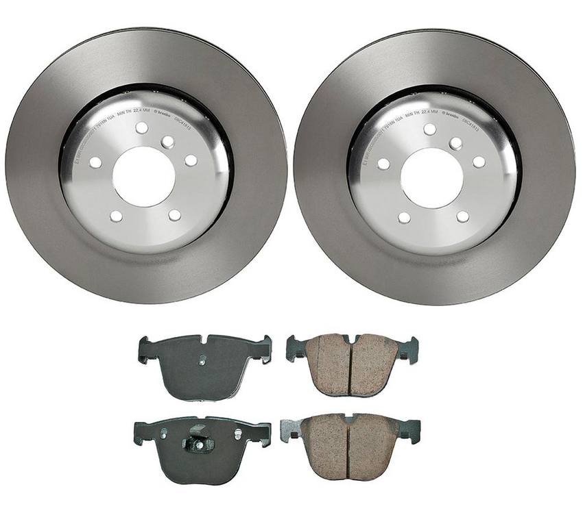 BMW Disc Brake Pad and Rotor Kit – Rear (345mm) (Ceramic) (EURO) 34216857117 – Akebono Euro Ultra-Premium 4119939KIT