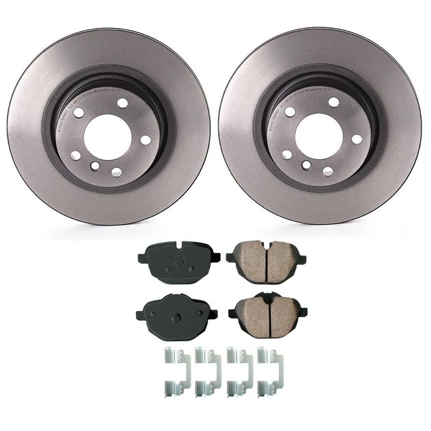 BMW Disc Brake Pad and Rotor Kit – Rear (330mm) (Ceramic) (EURO) 34216885452 – Akebono Euro Ultra-Premium 4120610KIT