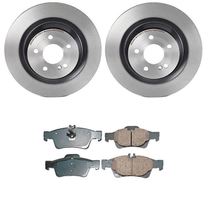 Mercedes Disc Brake Pad and Rotor Kit – Rear (320mm) (Ceramic) (EURO) 006420012064 – Akebono Euro Ultra-Premium 4121526KIT