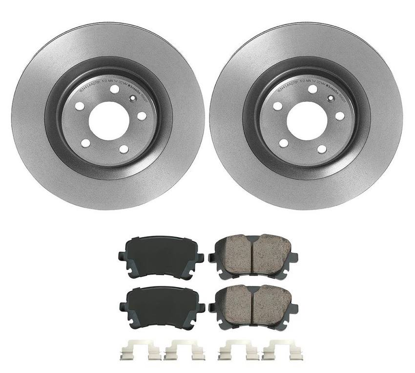 Audi Disc Brake Pad and Rotor Kit – Rear (330mm) (Ceramic) (EURO) 8W0615601E – Akebono Euro Ultra-Premium 4122303KIT