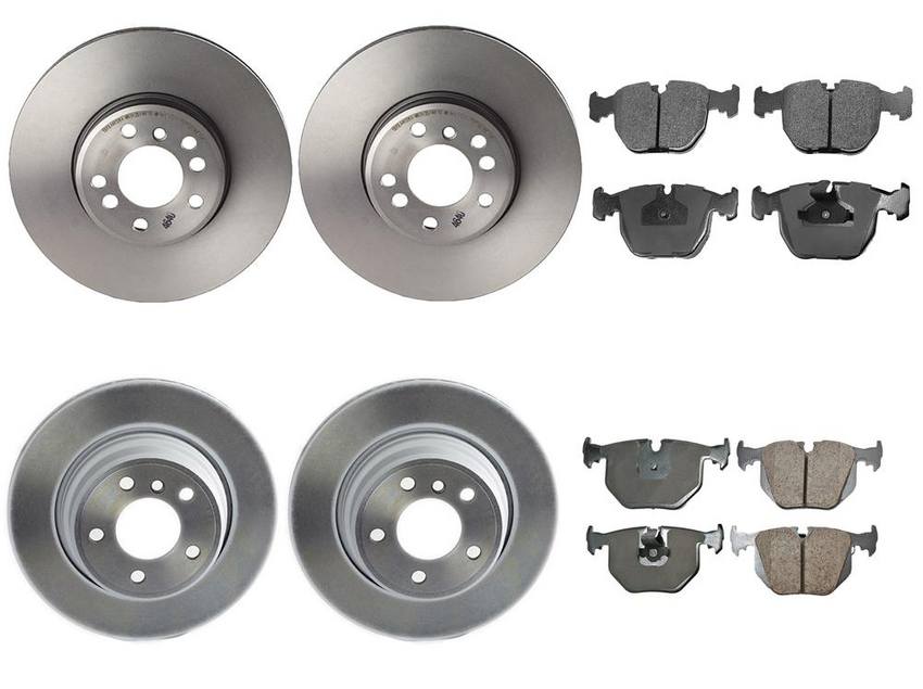 Disc Brake Pad and Rotor Kit – Front and Rear (332mm/324mm) (Ceramic) (EURO)