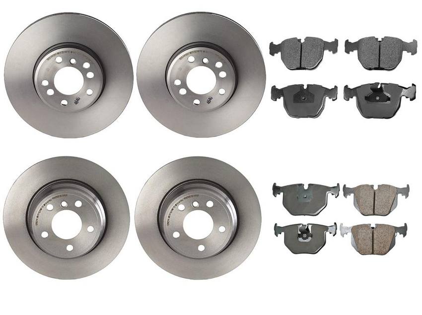 Disc Brake Pad and Rotor Kit – Front and Rear (332mm/324mm) (Ceramic) (EURO)