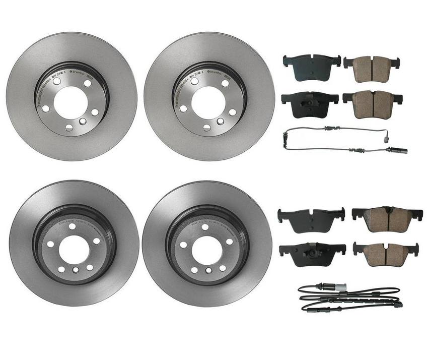 BMW Disc Brake Pad and Rotor Kit – Front and Rear (312mm/330mm) (Ceramic) (EURO) 34216873093 – Akebono Euro Ultra-Premium 4122653KIT