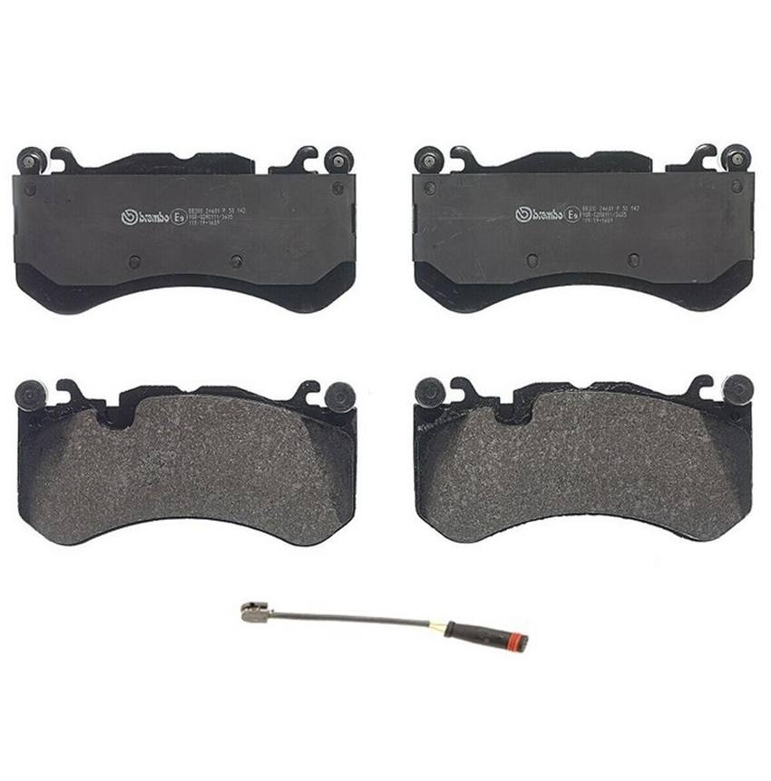 Mercedes Disc Brakes Kit –  Pads Front (Low-Met) (With Sensor) 008420412028 – Brembo 4132087KIT