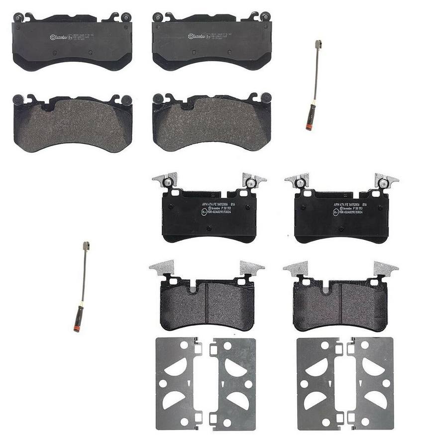 Mercedes Brakes Kit – Brembo Pads Front and Rear (Low-Met) 008420412028 – Brembo 4132134KIT