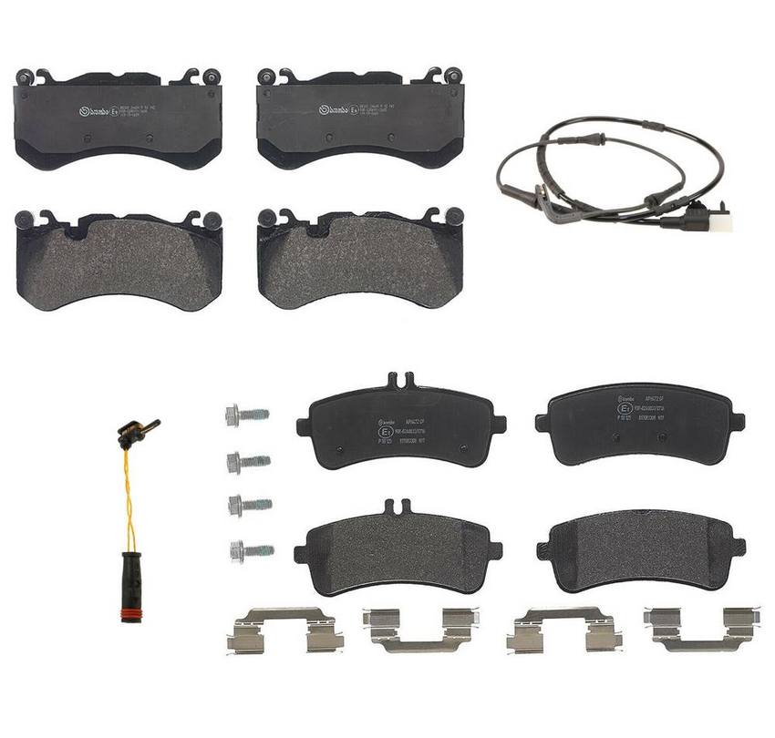 Mercedes Brakes Kit – Brembo Pads Front and Rear (Low-Met) 008420412028 – Brembo 4132142KIT