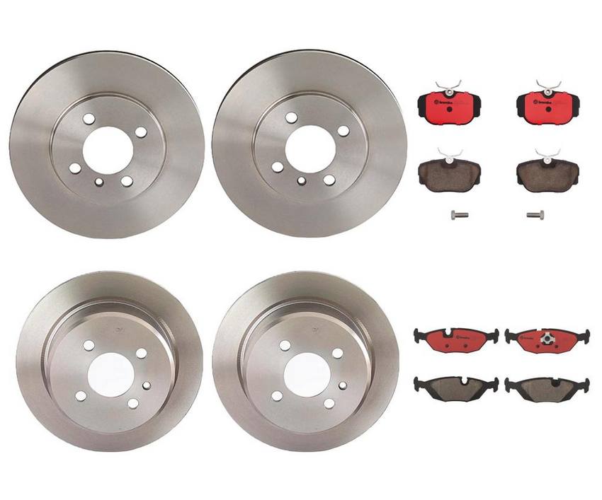 Brembo Brake Pads and Rotors Kit – Front and Rear (260mm/258mm) (Ceramic)