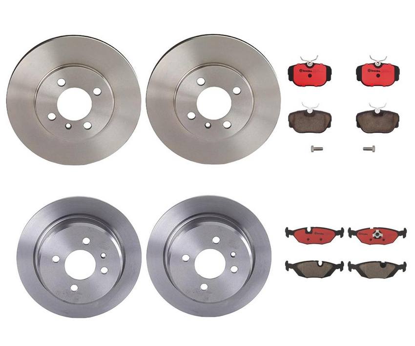 BMW Brembo Brake Kit – Pads &  Rotors Front and Rear (260mm/258mm) (Ceramic) 34216755408 – Brembo 4165699KIT