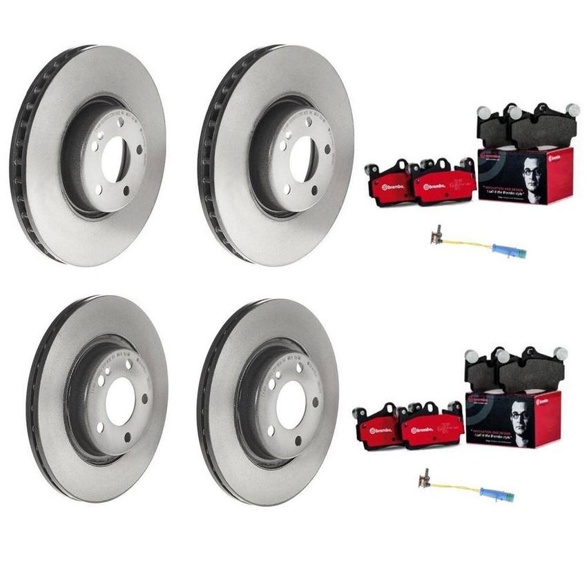 Mercedes Brakes Kit – Pads & Rotors Front and Rear (330mm/300mm) (Ceramic) 1695401617 – Brembo 4166780KIT