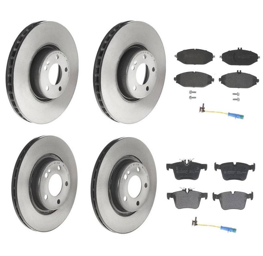 Mercedes Brakes Kit – Pads & Rotors Front and Rear (330mm/300mm) (Low-Met) 1695401617 – Brembo 4166792KIT