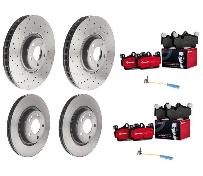 Brembo Brake Pads and Rotors Kit – Front and Rear (360mm/300mm) (Ceramic)