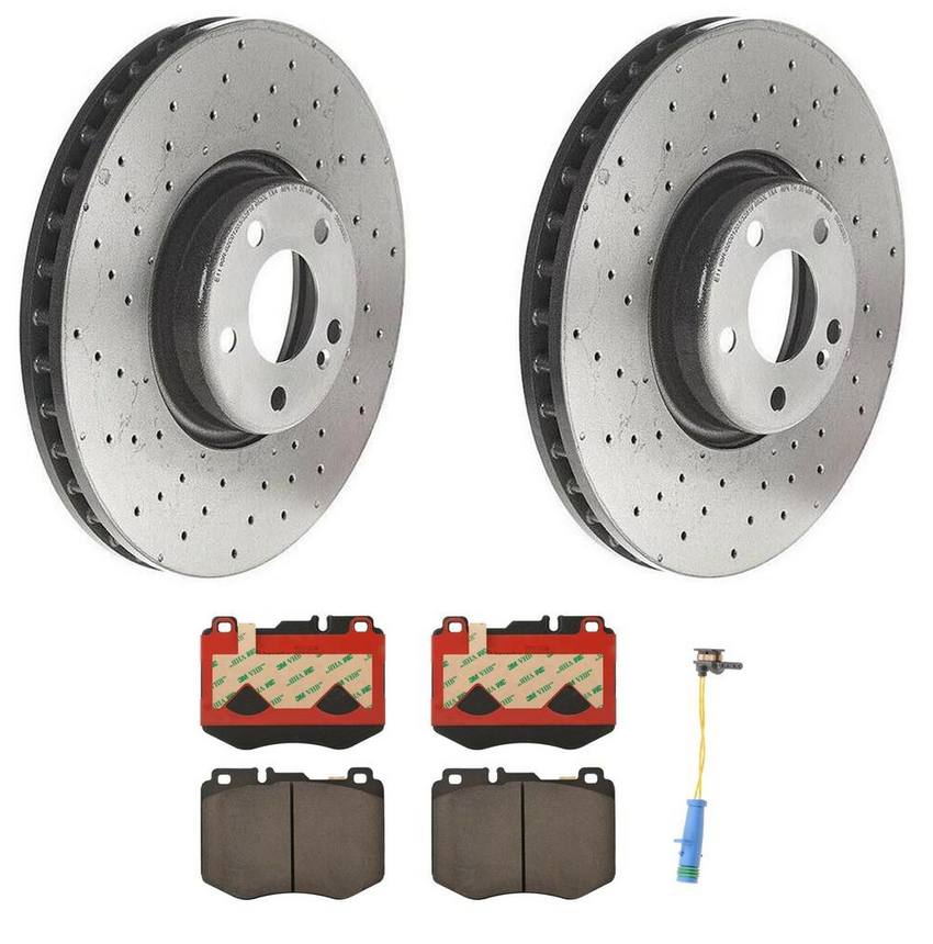 Mercedes Brakes Kit – Brembo Pads and Rotors Front (342mm) (Ceramic) 1695401617 – Brembo 4166873KIT