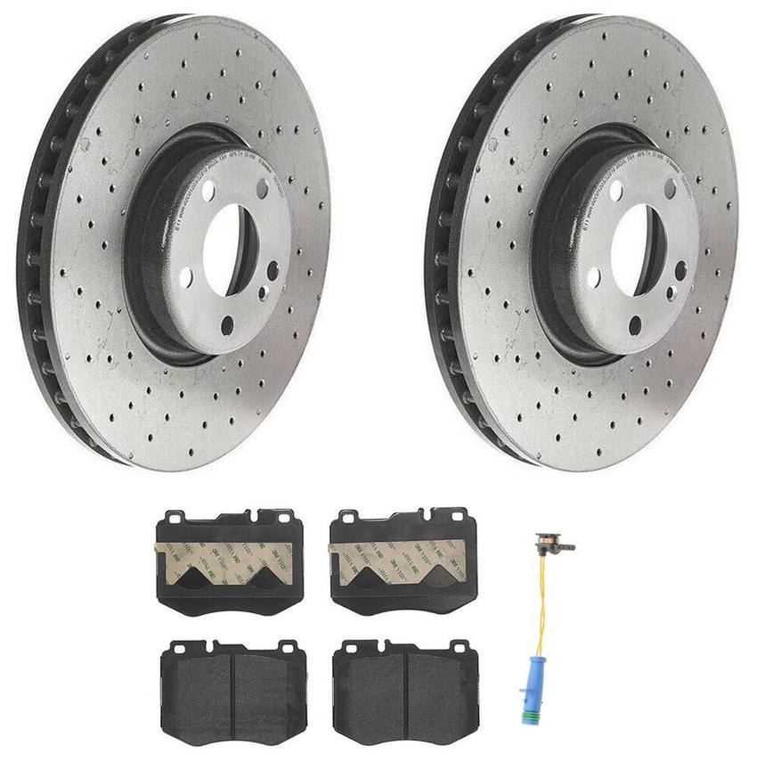 Mercedes Brakes Kit – Brembo Pads and Rotors Front (342mm) (Low-Met) 1695401617 – Brembo 4166875KIT