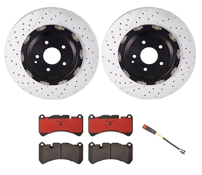 Mercedes Brakes Kit – Brembo Pads and Rotors Front (360mm) (Ceramic) 005420392041 – Brembo 4166900KIT