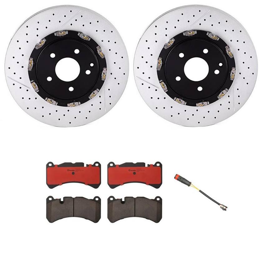 Mercedes Brakes Kit – Brembo Pads and Rotors Front (340mm) (Ceramic) 005420392041 – Brembo 4167402KIT