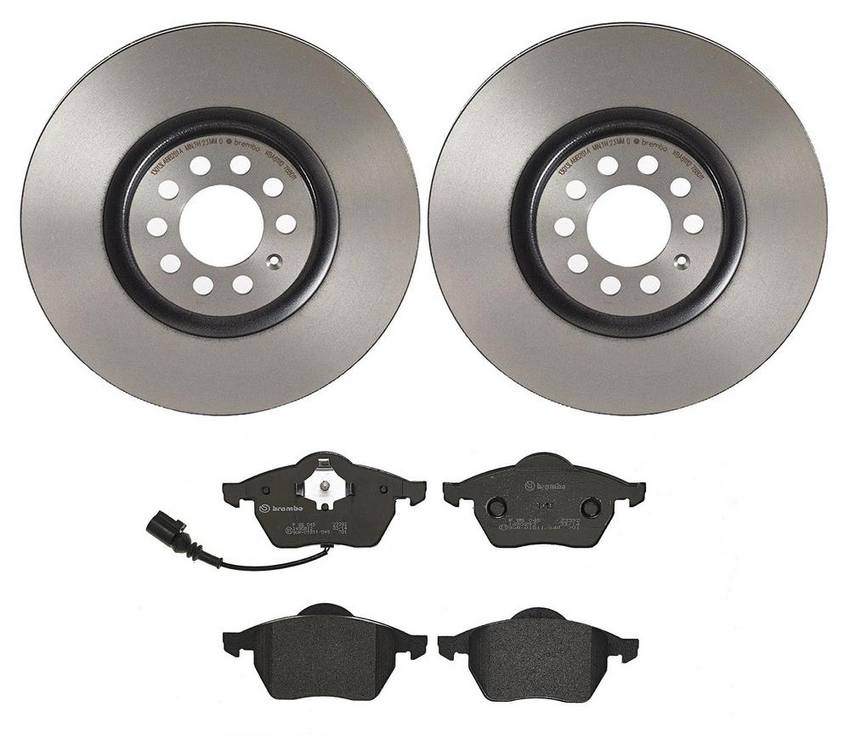 Audi VW Brakes Kit – Pads and Rotors Front (312mm) (Ceramic) 8N0615301A – Brembo 4175544KIT