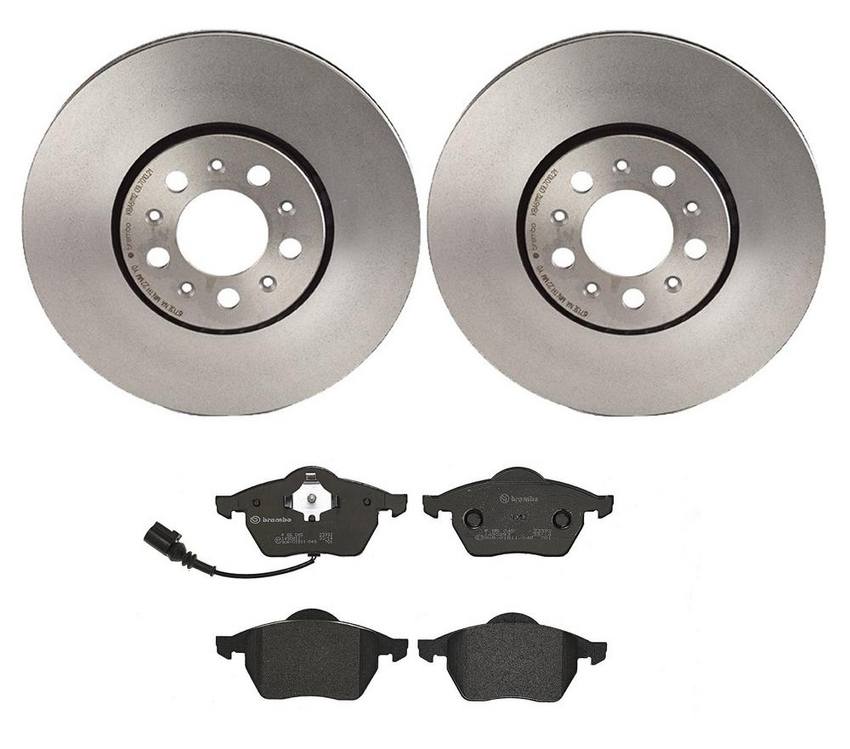 VW Brakes Kit – Brembo Pads and Rotors Front (288mm) (Ceramic) 6R0615301D – Brembo 4175545KIT