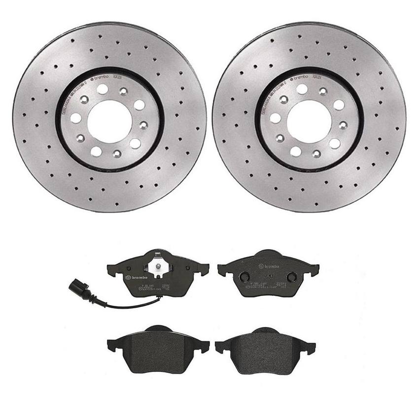 VW Brakes Kit – Brembo Pads and Rotors Front (288mm) (Ceramic) 6R0615301D – Brembo 4175554KIT