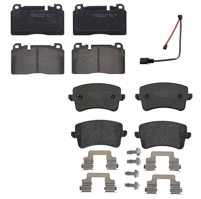 Audi Brembo Brake Kit – Pads Front and Rear(Low-Met) 8R0698151T – Brembo 4175578KIT