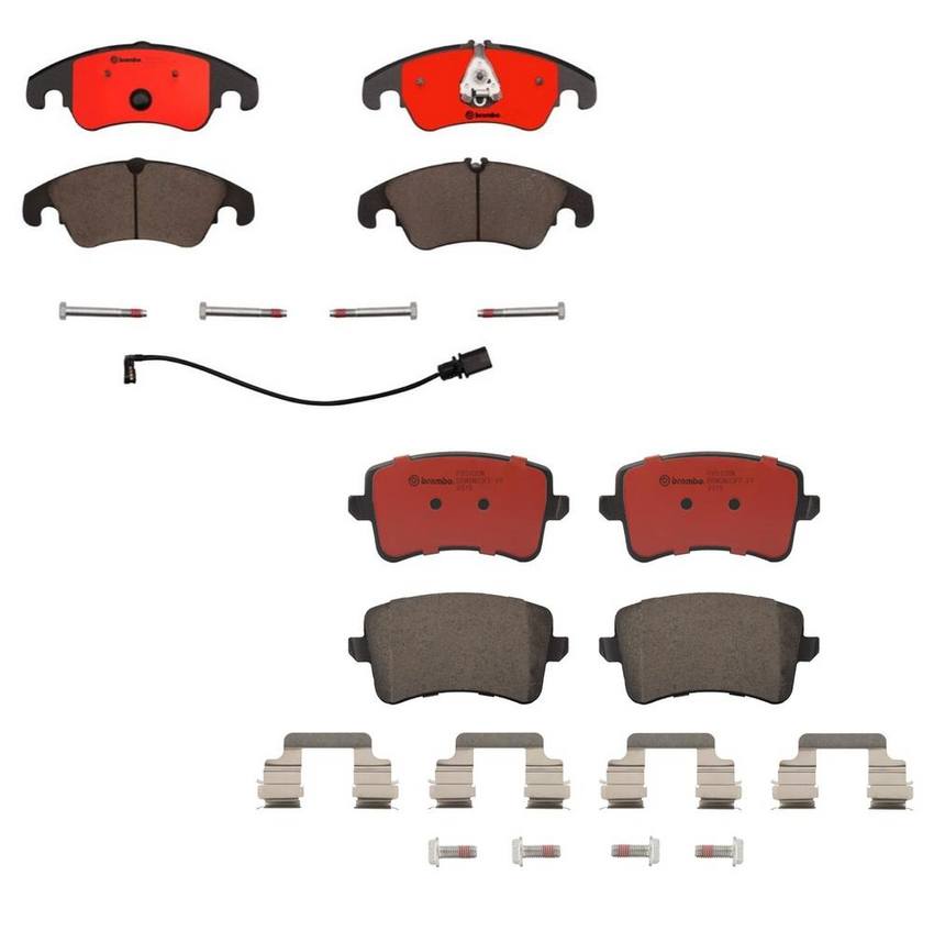 Audi Brembo Brake Kit – Pads Front and Rear(Ceramic) 8R0698151A – Brembo 4175981KIT