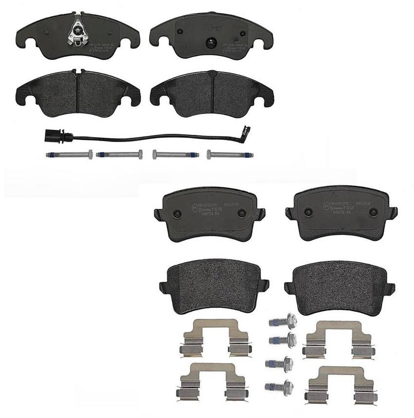 Audi Brembo Brake Kit – Pads Front and Rear(Low-Met) 8R0698151A – Brembo 4175984KIT