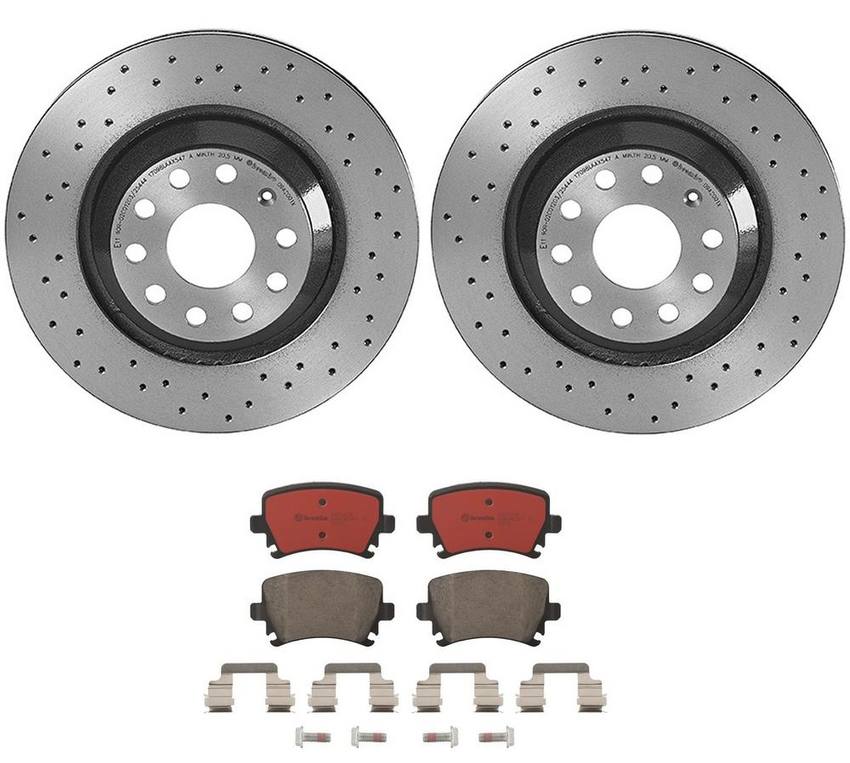 VW Brembo Brakes Kit – Pads and Rotors Rear (310mm) (Ceramic) JZW698451M – Brembo 4175991KIT