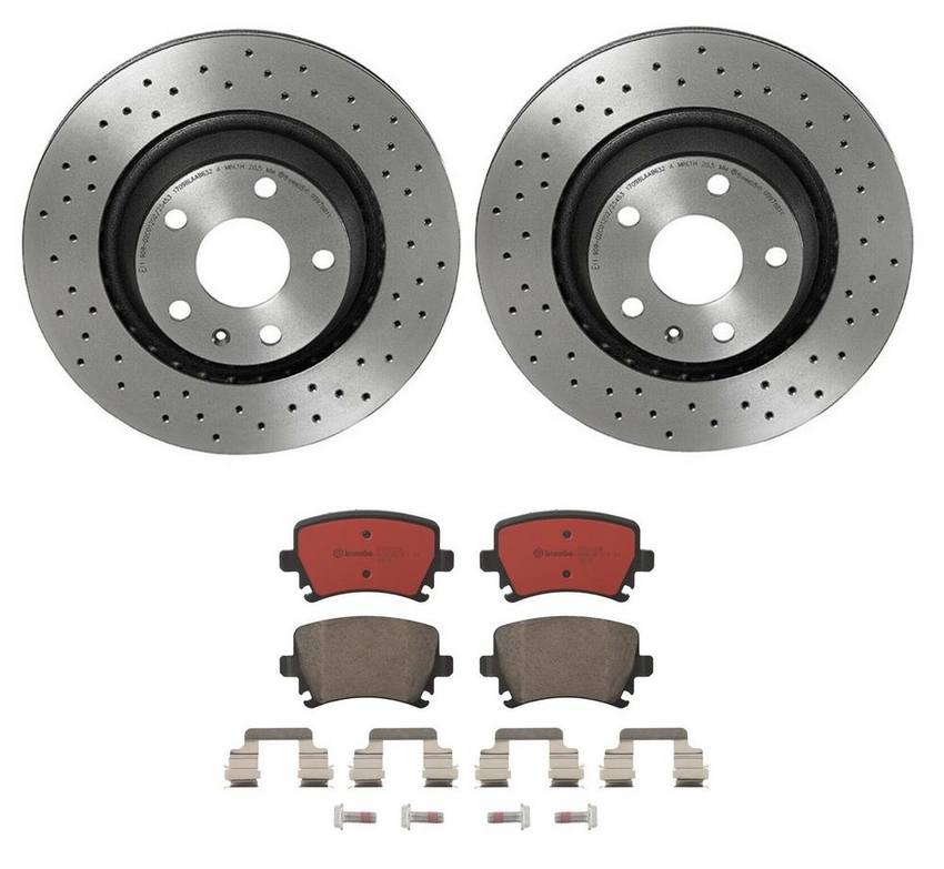 Audi Brembo Brake Kit – Pads and Rotors Rear (310mm) (Ceramic) JZW698451M – Brembo 4175993KIT