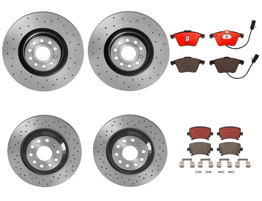 Brembo Brake Pads and Rotors Kit – Front and Rear (345mm/310mm) (Ceramic)