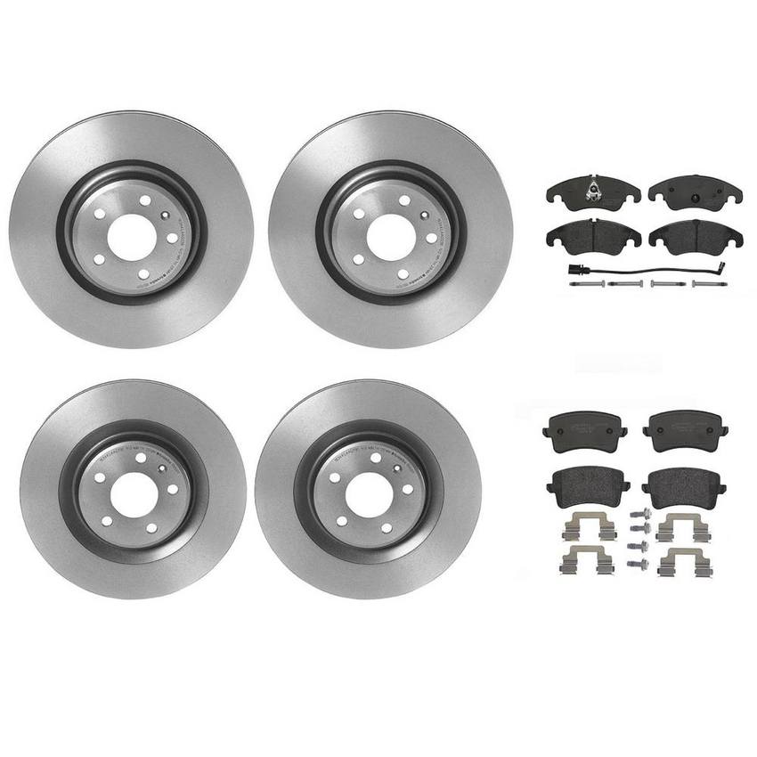 Brembo Brake Pads and Rotors Kit – Front and Rear (345mm/330mm) (Low-Met)