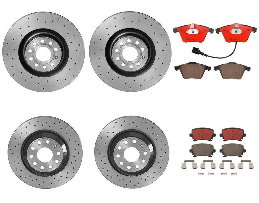 Brembo Brake Pads and Rotors Kit – Front and Rear (345mm/310mm) (Ceramic)